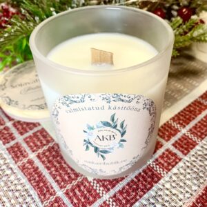 sojavaha küünal, orgaaniline toode, Puhas Eesti käsitöö, Aas Kairi Butiik