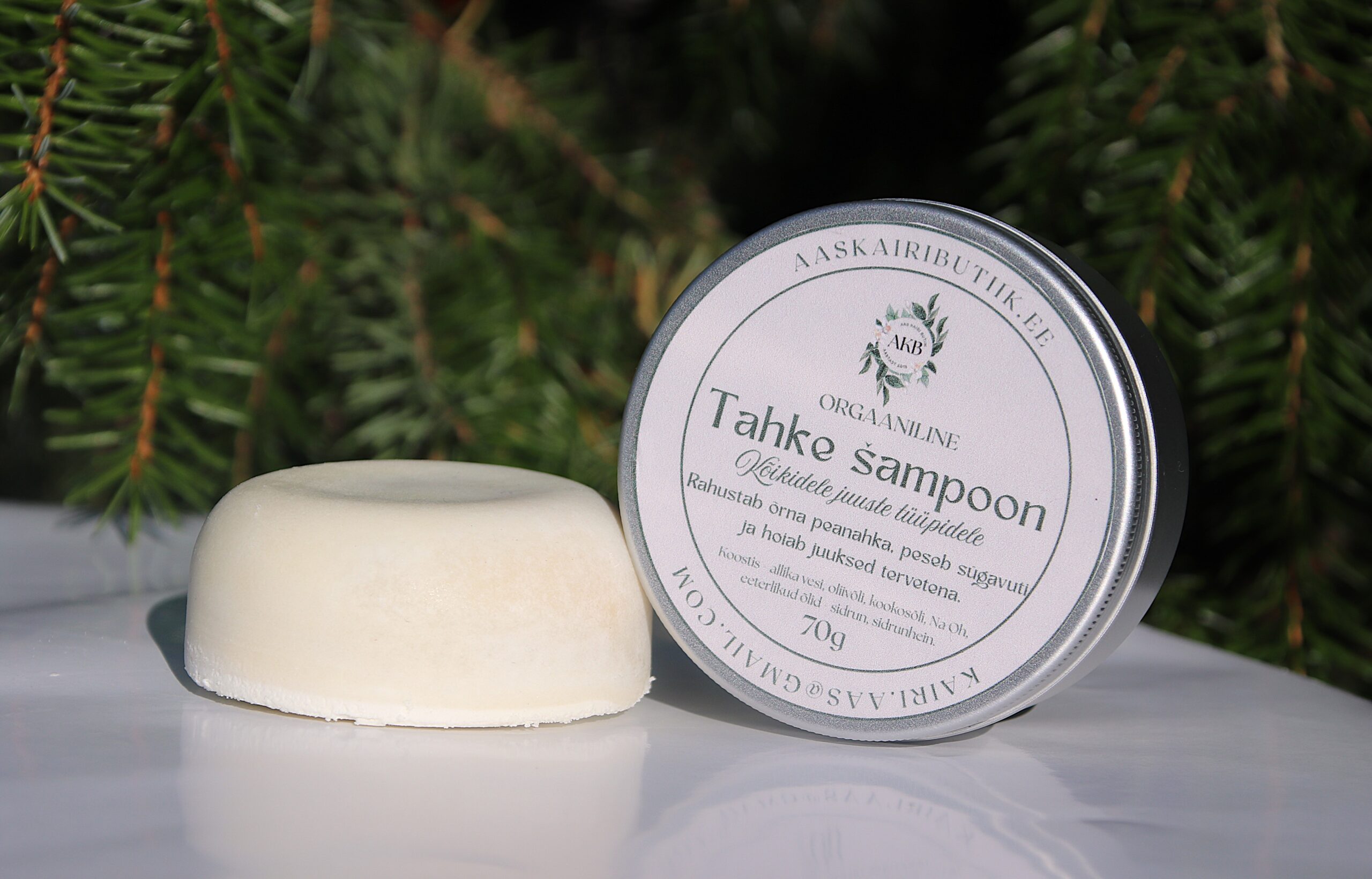 Tahke šampoon kõikidele juuste tüüpidele, orgaaniline toode, Valmistatud Eesti käsitööna, AasKairiButiik