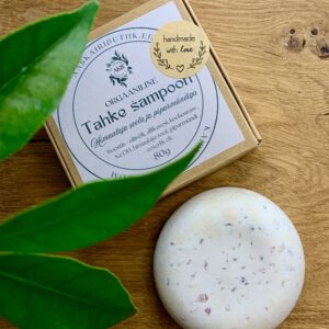 Tahke šampoon himaalaja soola ja piparmündiga, orgaaniline toode. Puhas eesti looduskosmeetika. Käsitööna valmistatud. Aas Kairi Butiik
